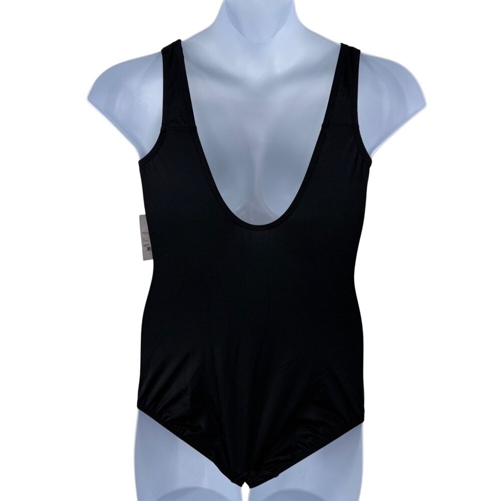 NWT LE COVE 1 PIECE BLACK WHITE GEOMETRIC SWIMSUIT BEACH BUILT IN BRA CUPS - 16W - Picture 2 of 7